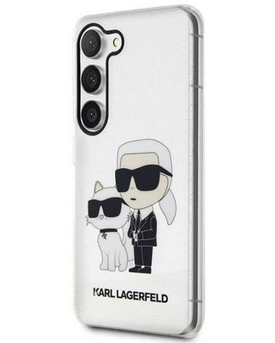 Калъф Karl Lagerfeld - Glitter K and C, Galaxy S23 Plus, прозрачен - 3